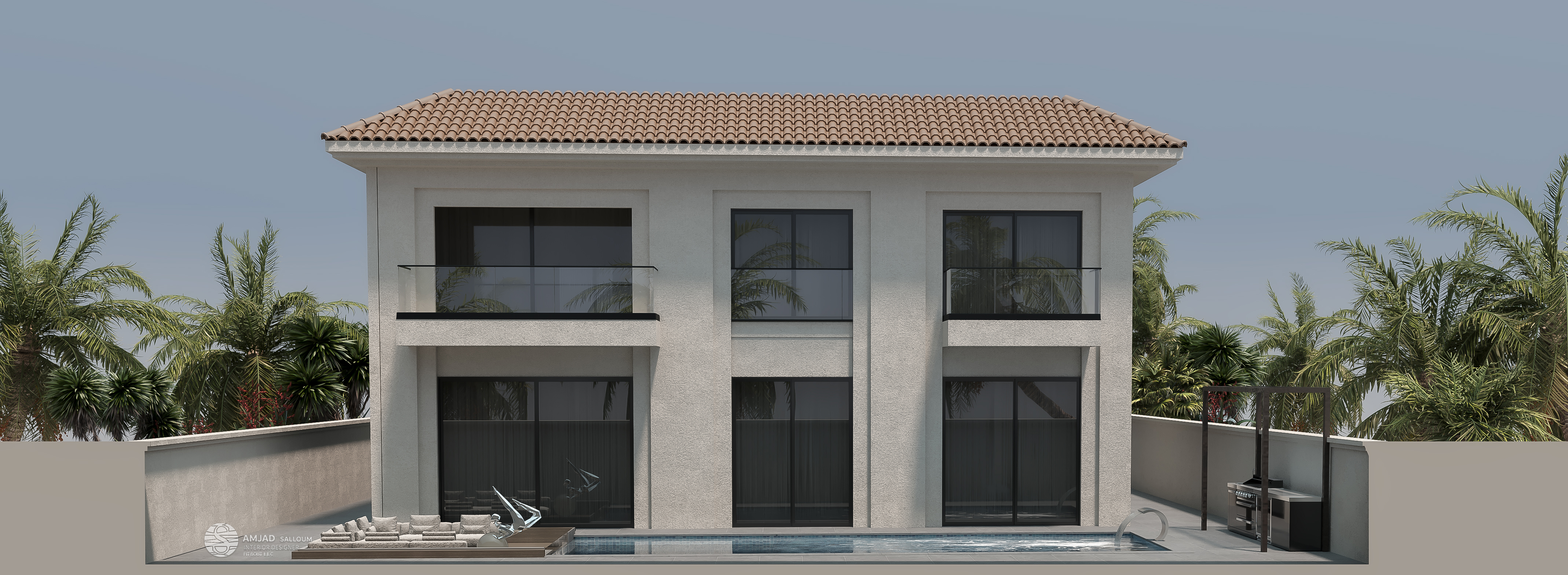 JUMEIRAH GOLF STATE 私人别墅室内设计丨阿联酋迪拜丨Amjad Salloum 室内设计工作室-8