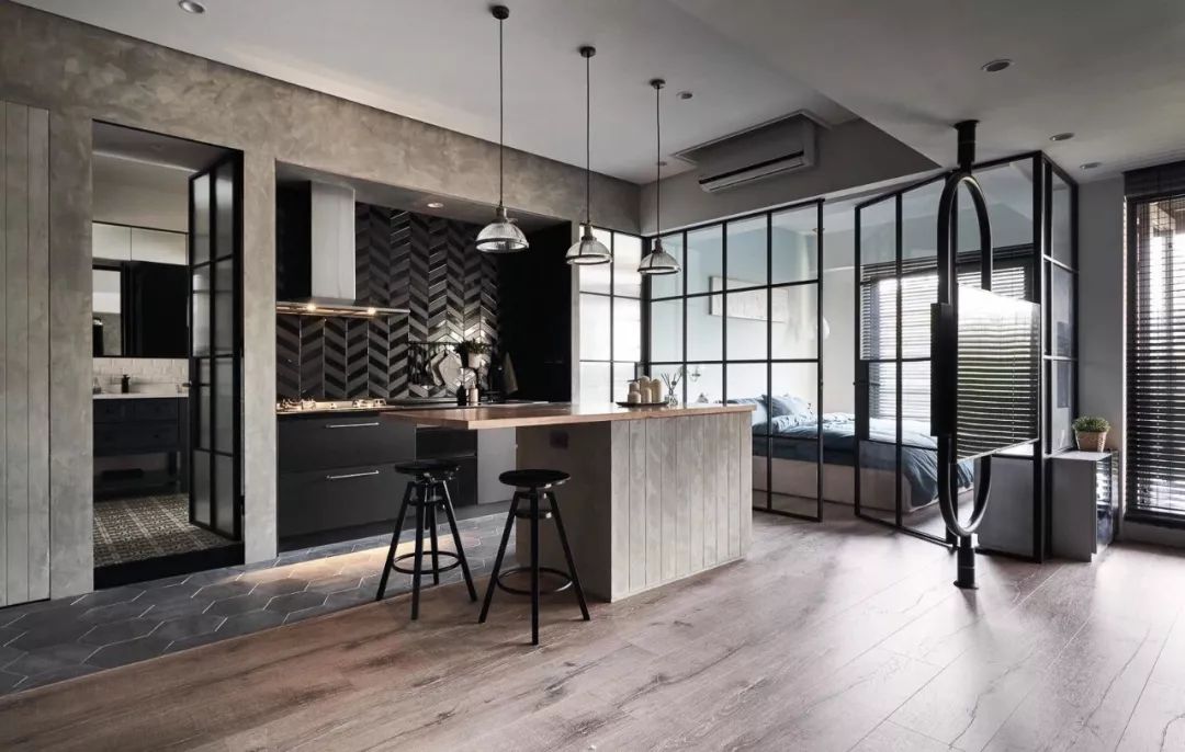 73㎡工业北欧混搭风,粗犷随性与简约优雅的完美结合-15