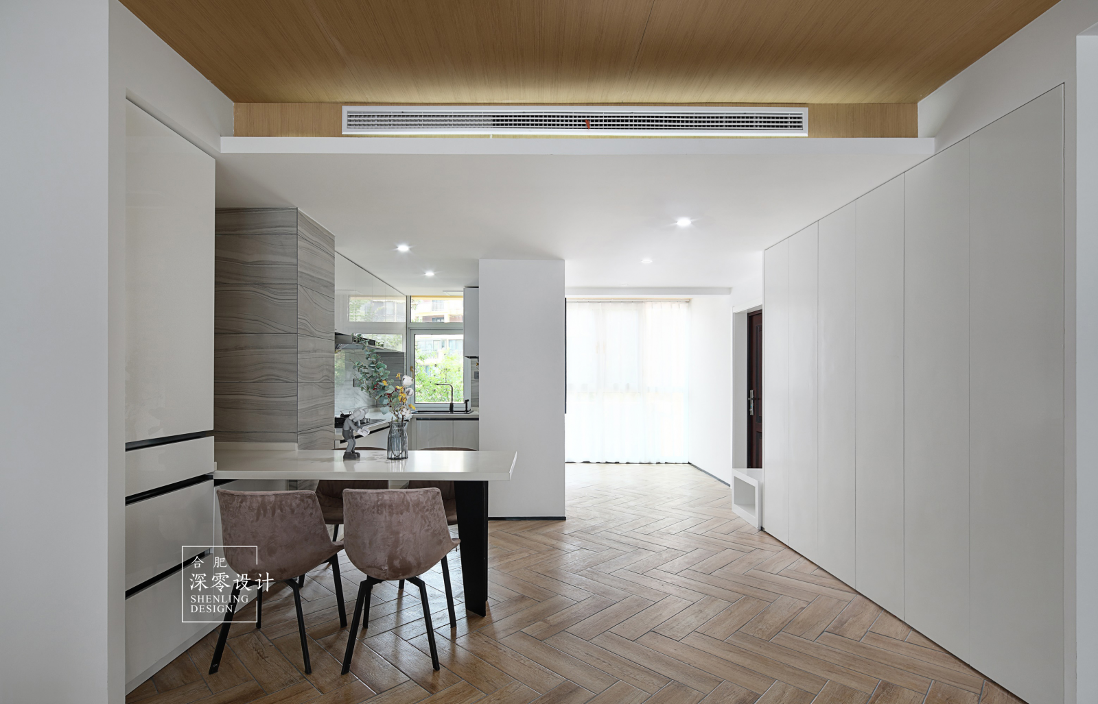 140㎡三室两厅，至精至简、空间感爆棚  深零设计-7