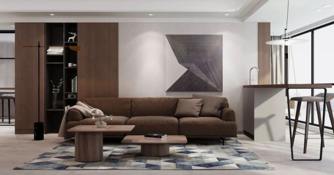 温馨江阴家庭，原木暖灰构生活温度-24