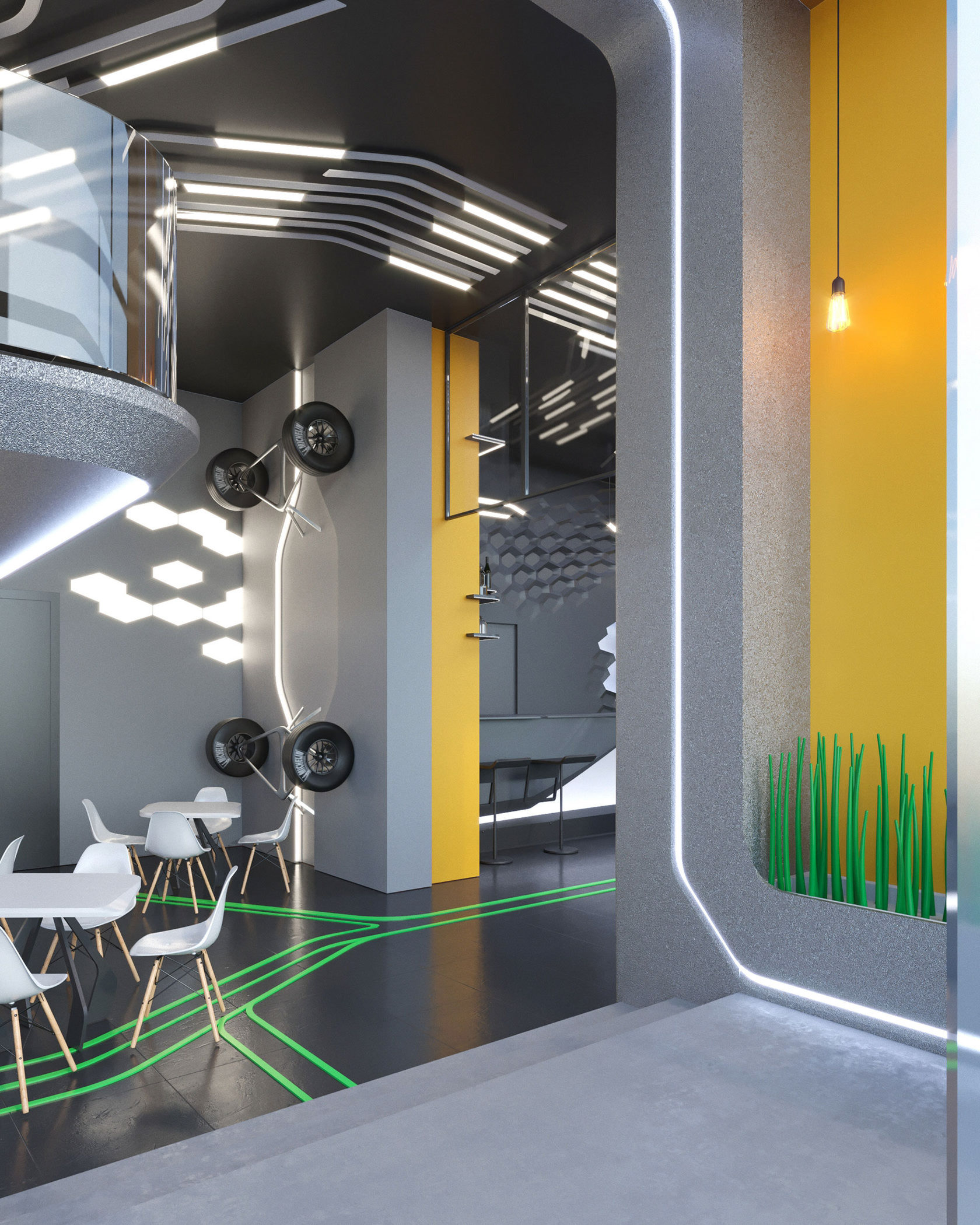 PitStop 咖啡厅室内设计丨乌克兰切尔尼戈夫丨Iurii Kygorodtsev 等-8