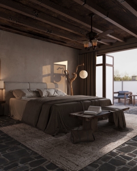 Wabi Sabi Serenity : Bedroom visualization