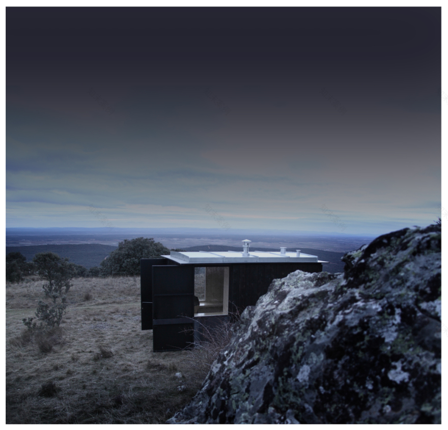 西班牙文化遗址旁的可逆式木钢展馆-46