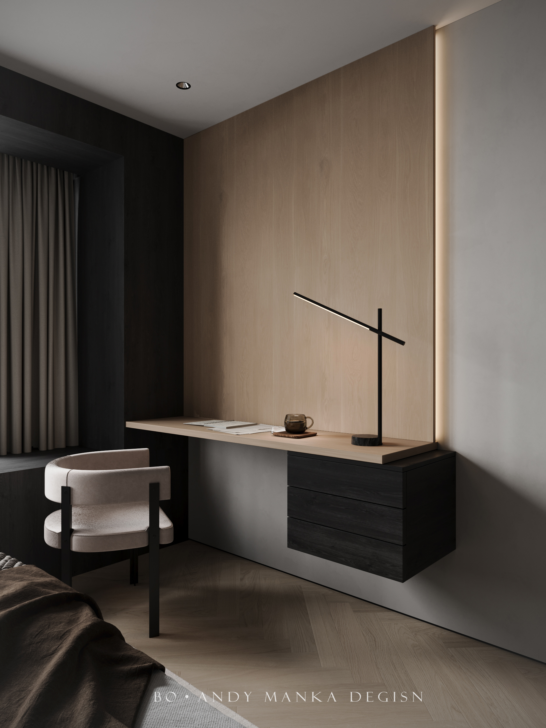 黑色与木色的碰撞-17