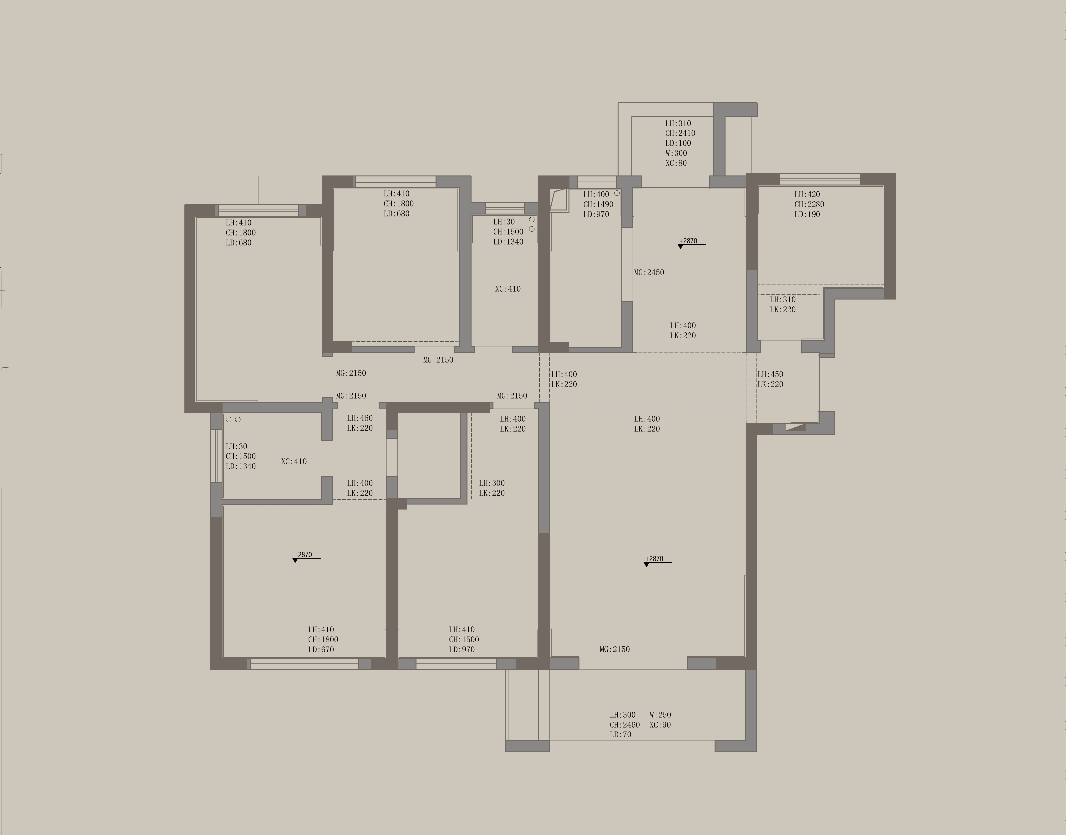 180㎡自带电影感的轻法式之家丨中国长沙丨1986空间设计-44