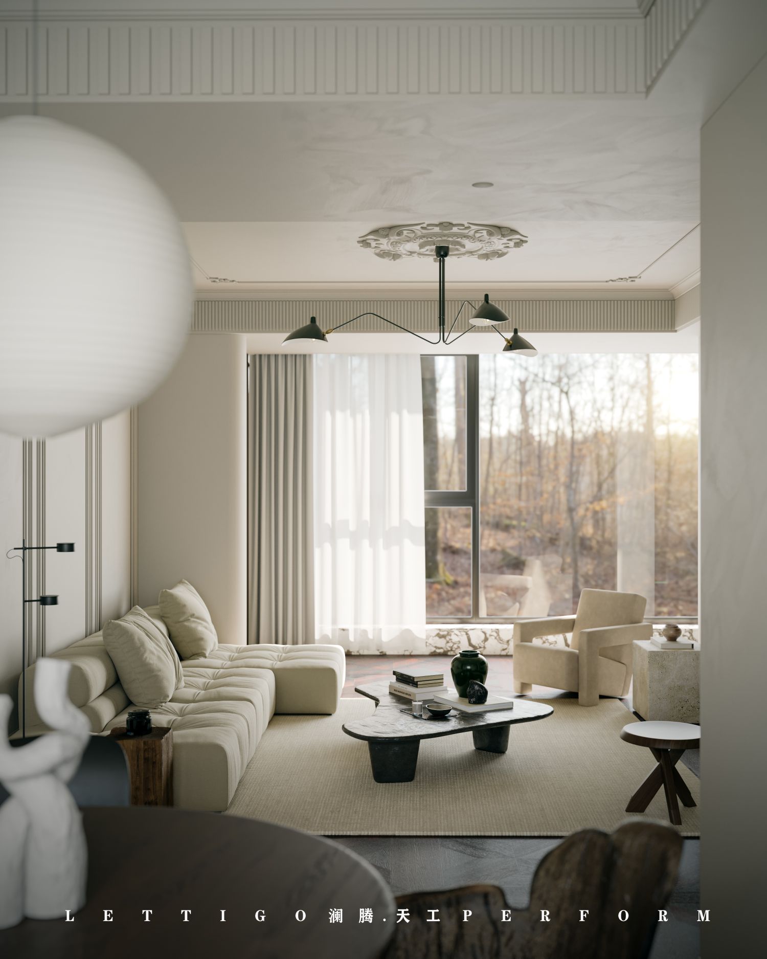 不做选择，现代风格和法式元素我都要-1