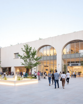 AI创意设计141-现代景观商业街区