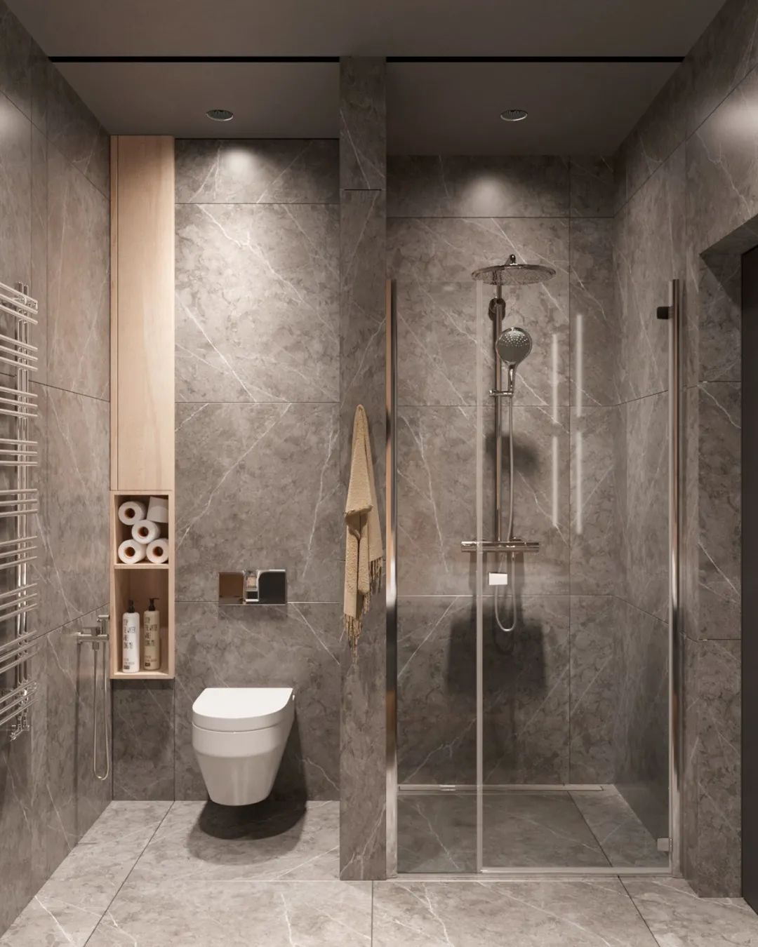 俄罗斯 120㎡原木简约公寓,素雅而精致-52