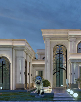 Anastasiya Gushchina丨别墅建筑丨Exterior & Landscape Design For K.A.Q Abu Dhabi,UAE.