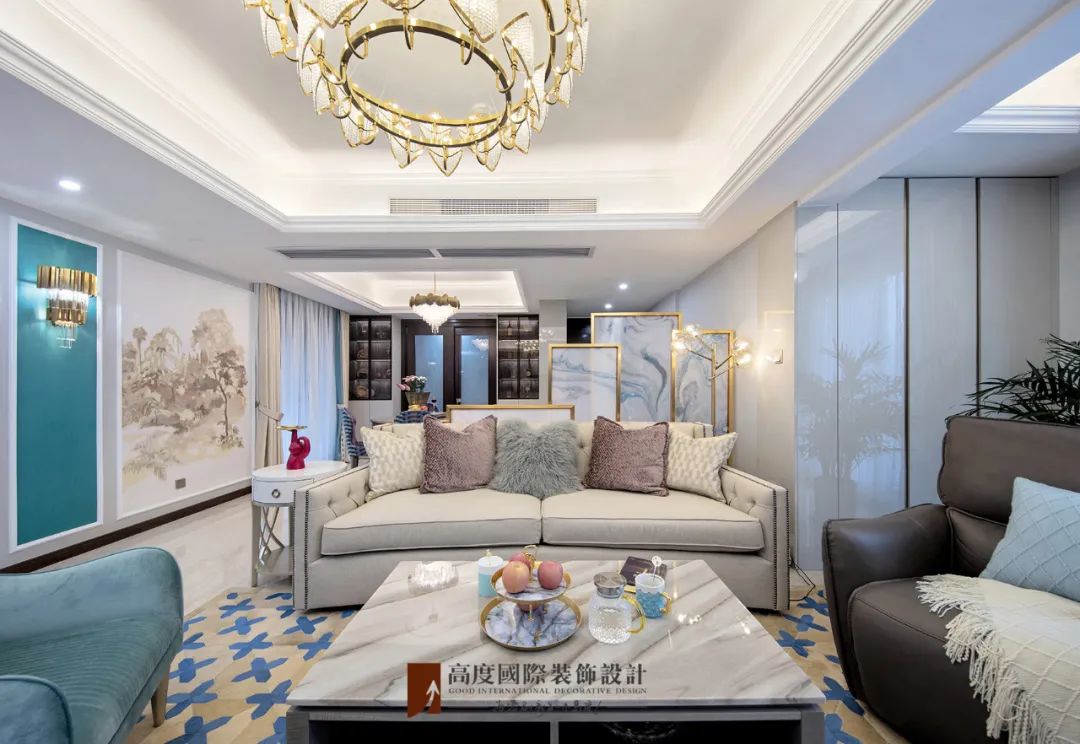 浪漫蒂芙尼蓝，美式家设计温柔呈现-43