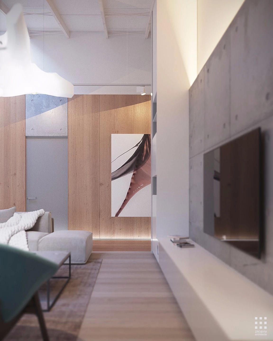 白俄罗斯设计师打造 203㎡自然风住宅-3