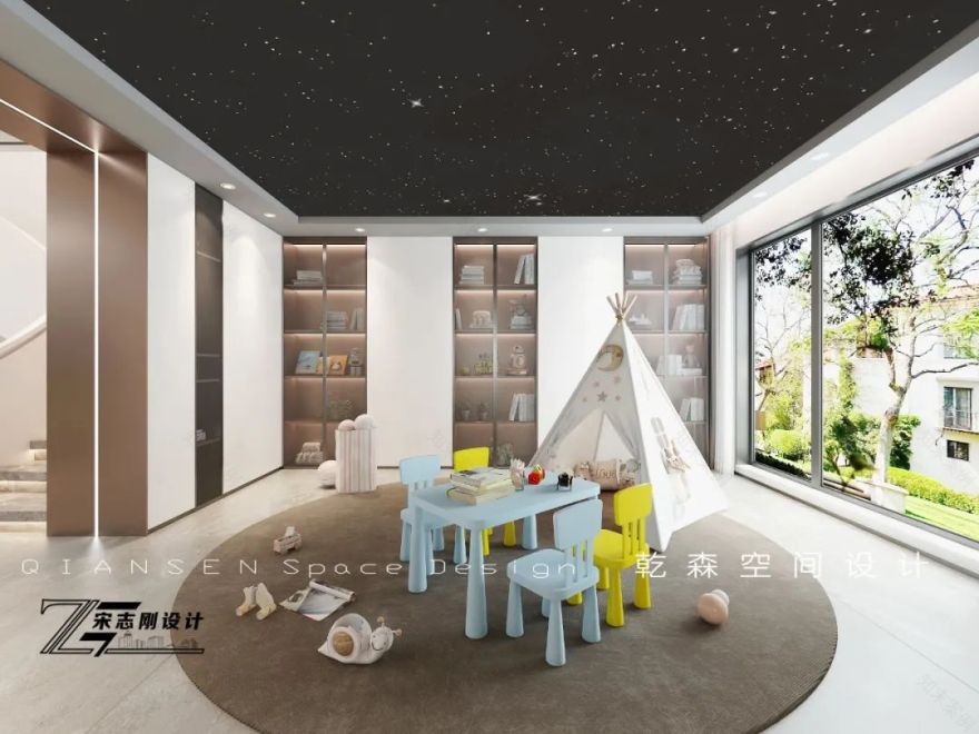 意式轻奢三江别墅丨乾森空间设计-34