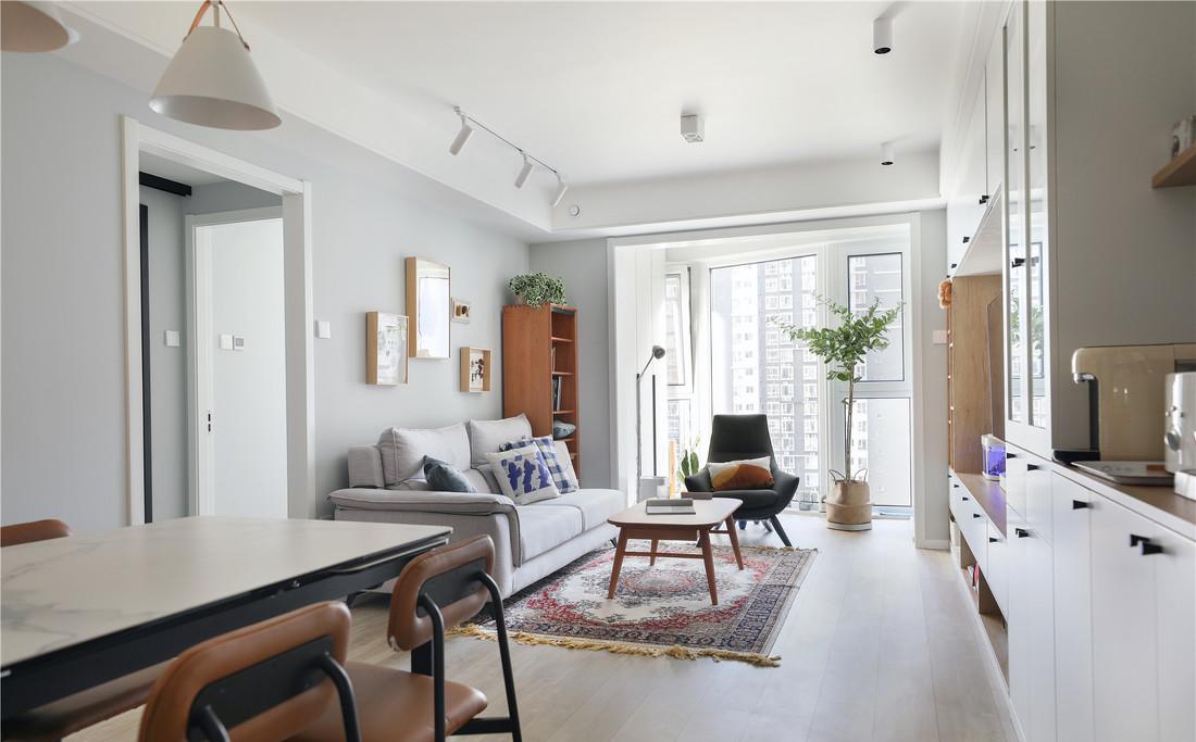 北京 80㎡独居空间,北欧风++ 定制柜打造舒适生活-4