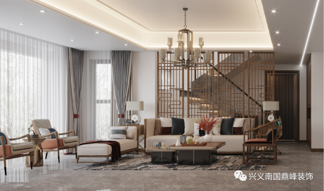 南国鼎峰四季花城 220㎡新中式装修丨鼎墅设计|邓梁-15