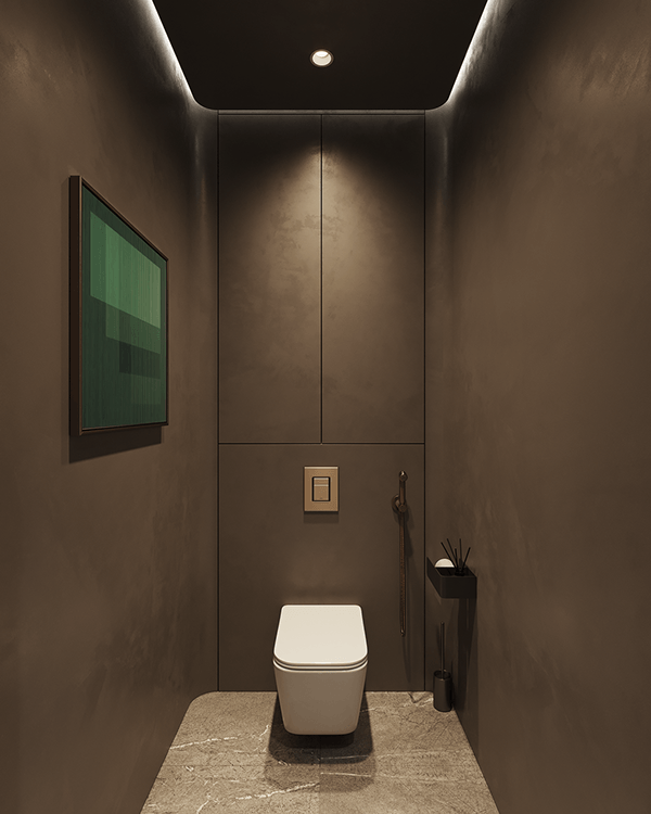 大理石与胡桃木主浴室丨乌克兰基辅-18