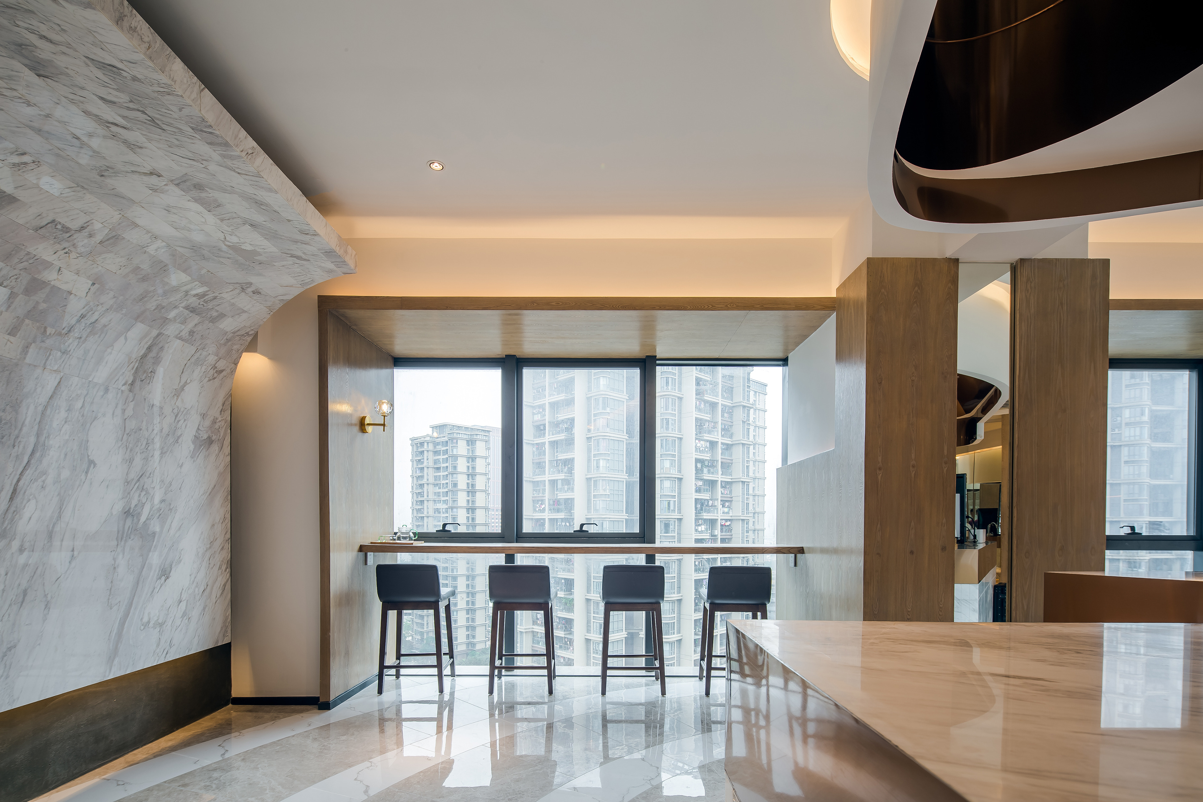 E²CAFEDesign 咖啡厅 | 弧线灵动,划分多重空间-20