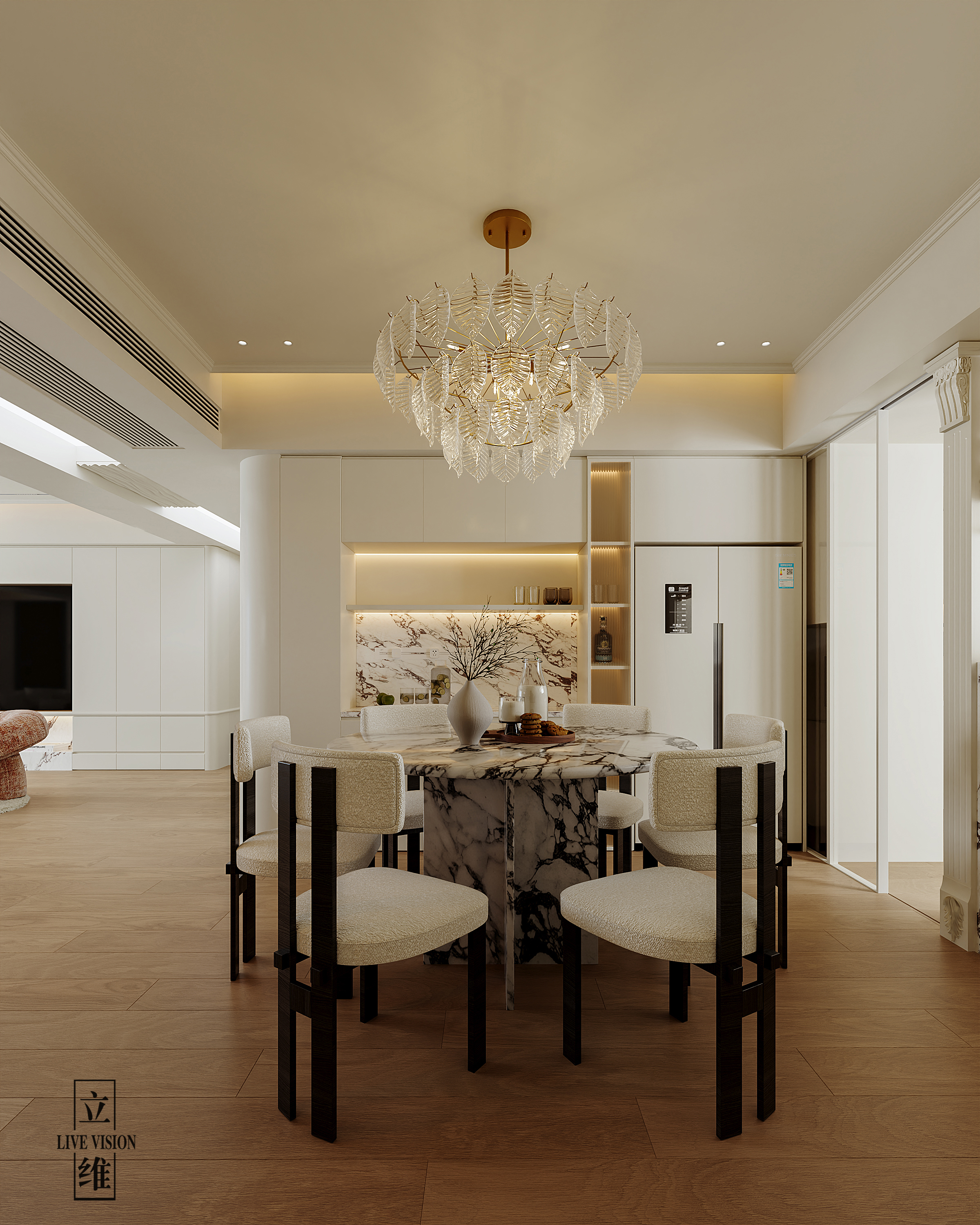 近期渲染 现代奶油风-12