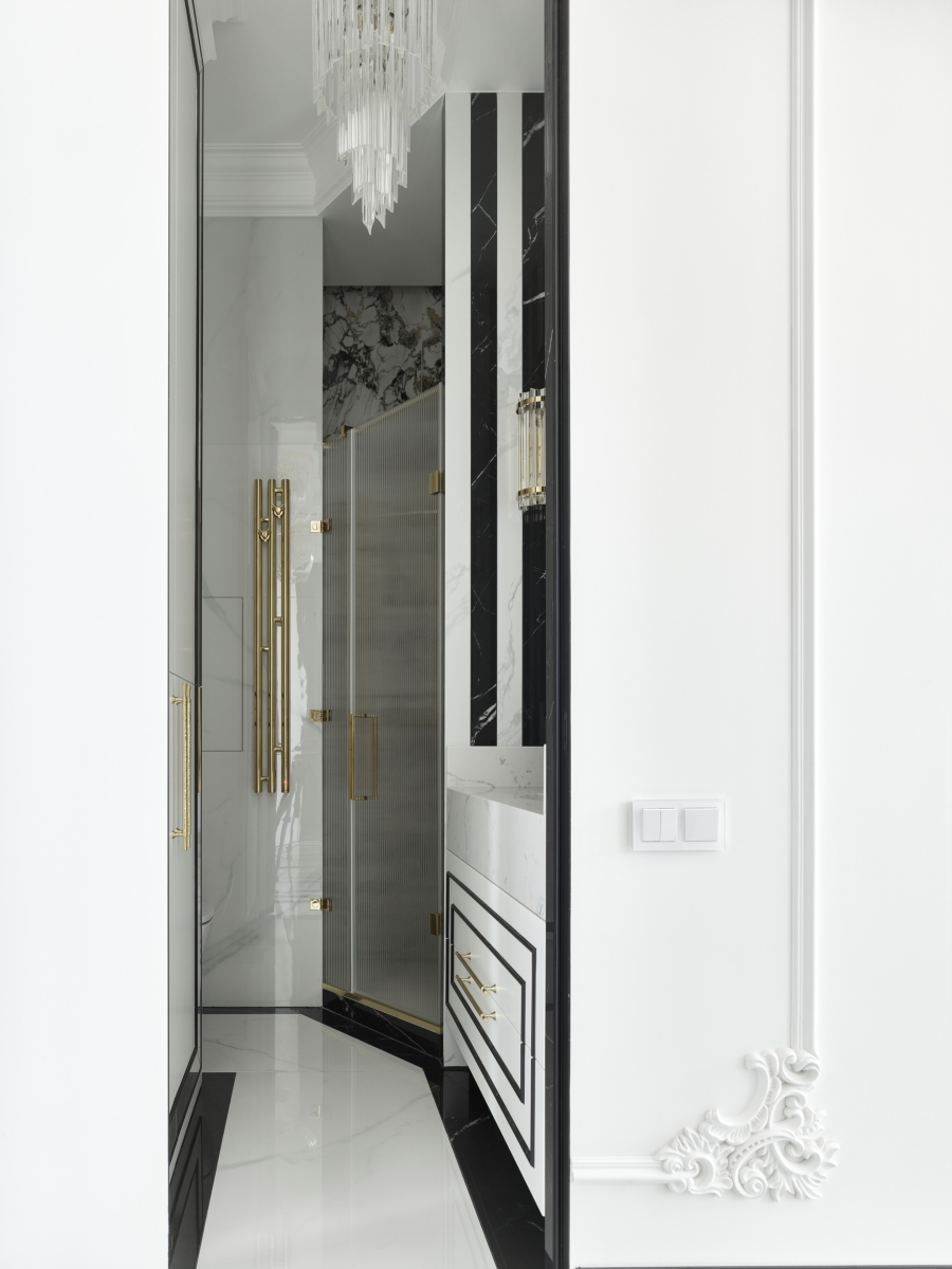 50平米巴黎公寓风格住宅室内设计丨设计师Влада Масорина-17