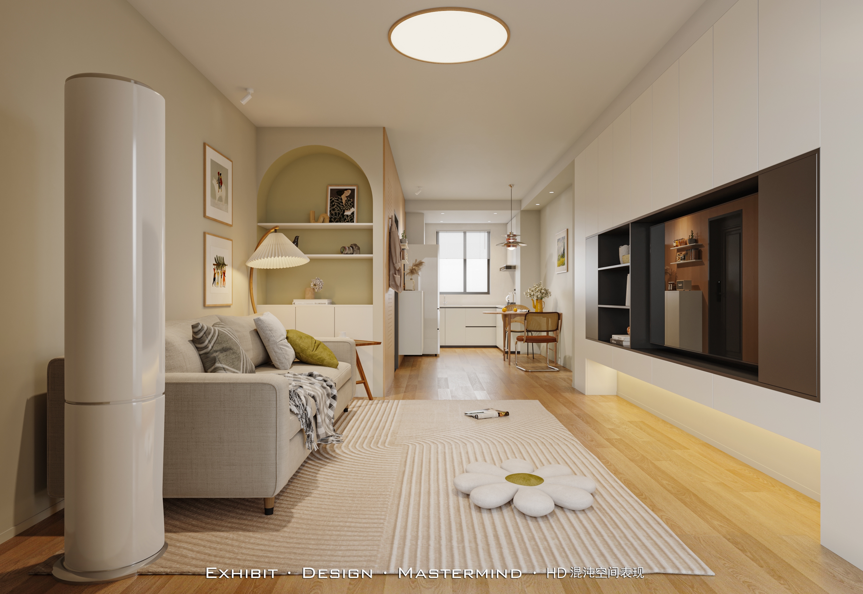 混沌空间表现 X 现代  平层客餐厅效果-4