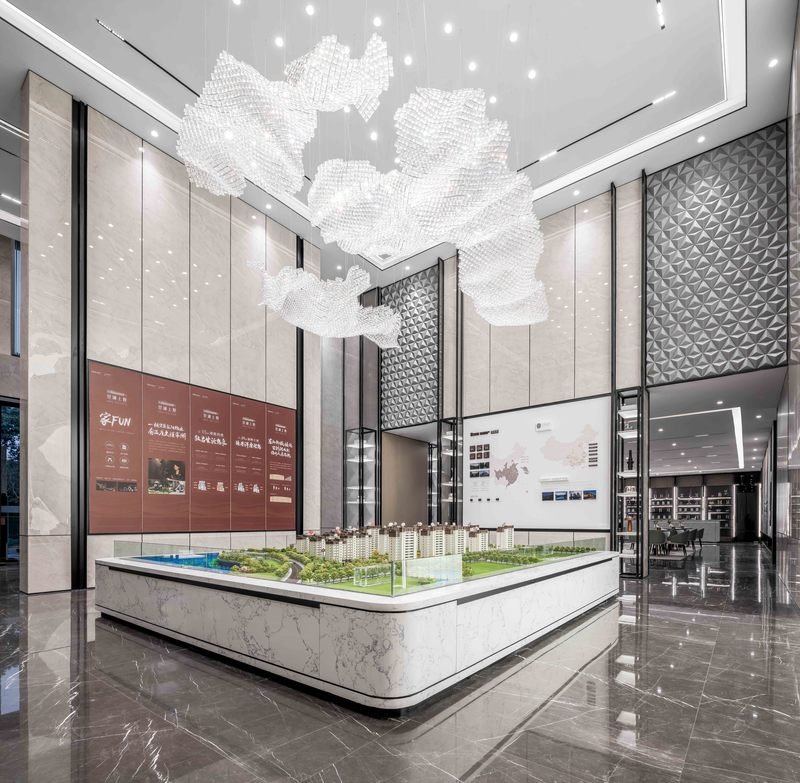 弘阳常州遥观售楼处——“水”主题景观室内设计-28