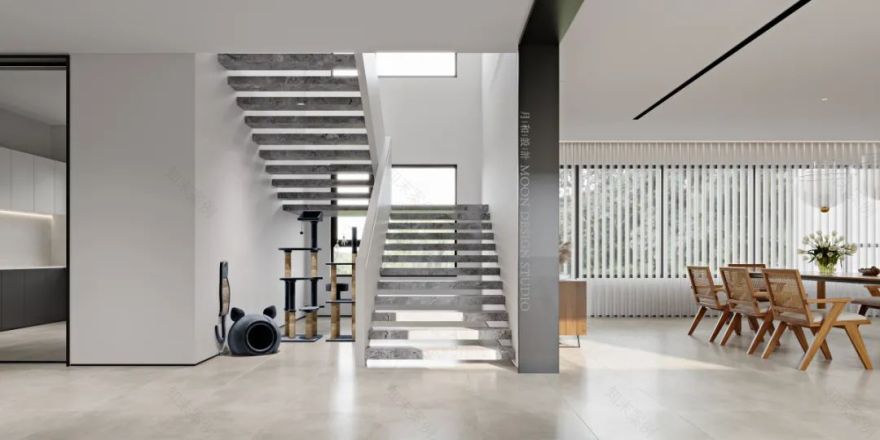 极简空间与自然元素的完美融合丨月和设计-42