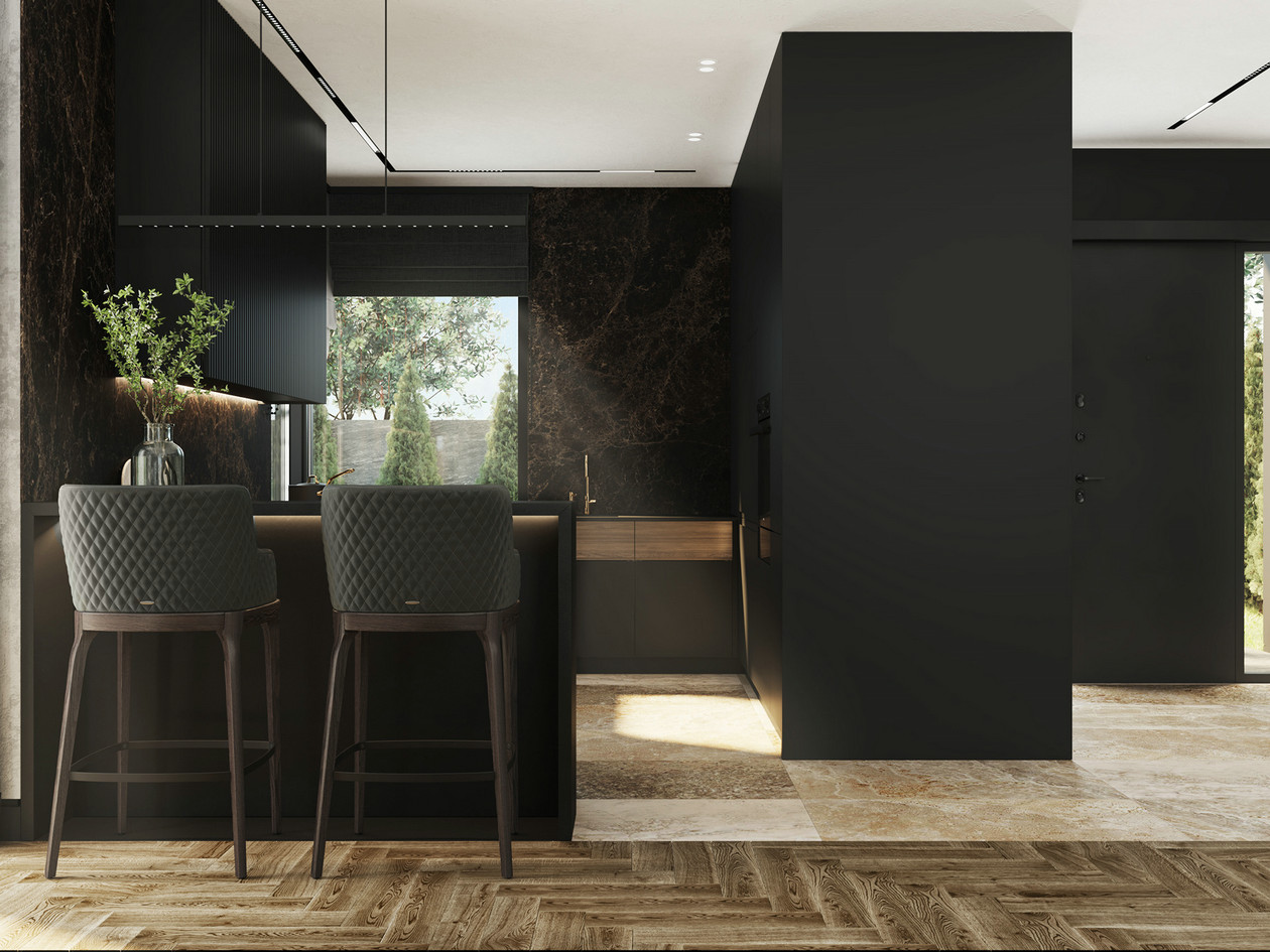 高级黑色系公寓设计-8