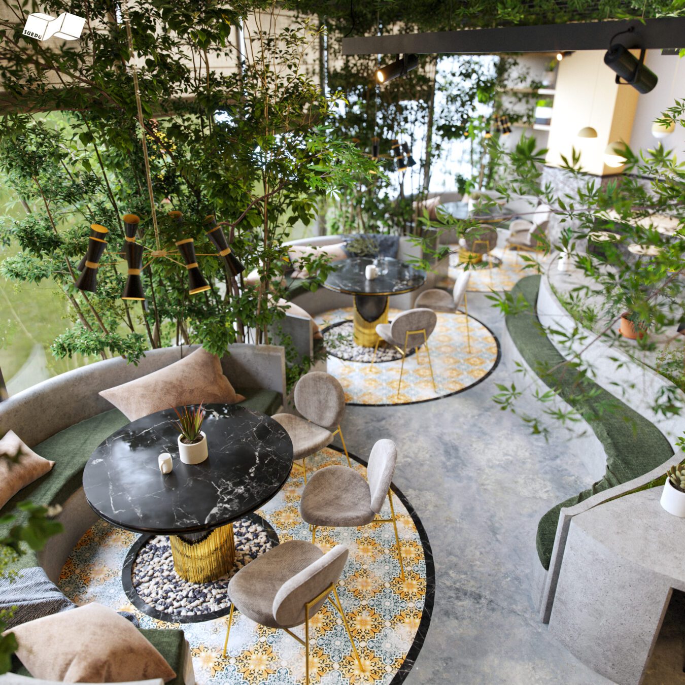 Sketchup咖啡室室内模型丨Phan Thuc-4