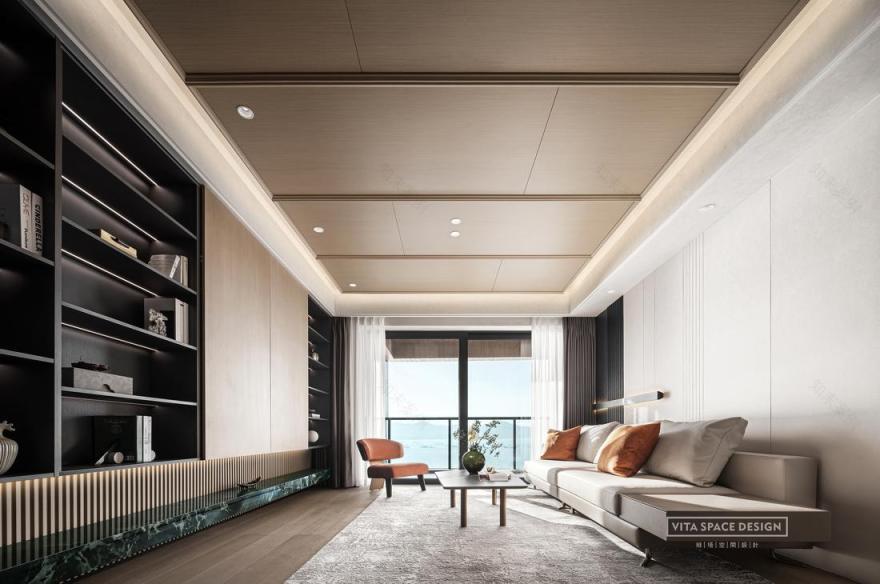 半岛城邦 138㎡原木风样板间丨维塔空间设计-13