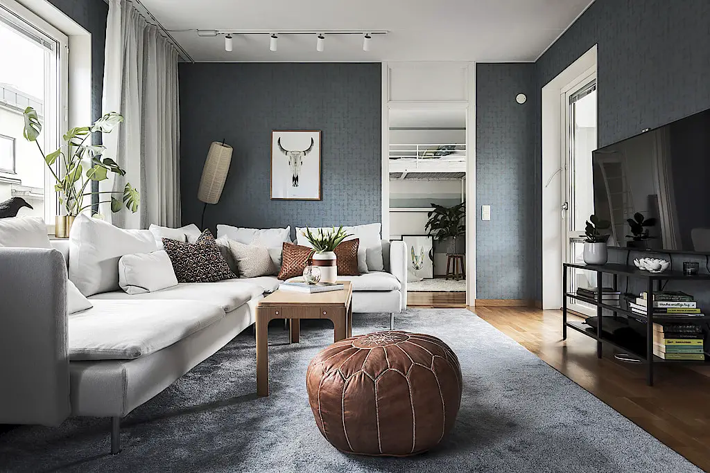 瑞典家庭公寓的色彩碰撞-5