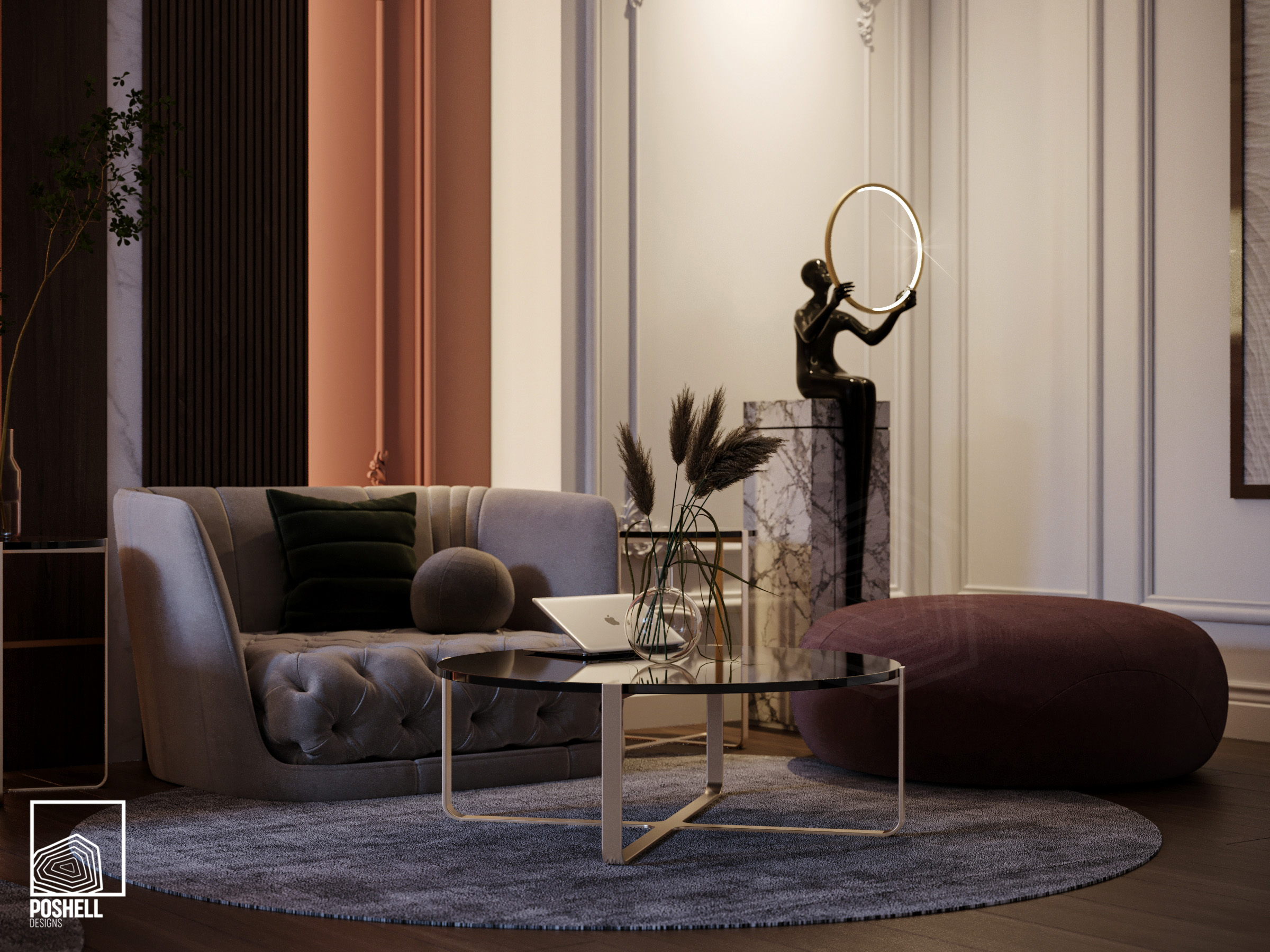 豪华家庭客厅设计丨Egypt丨Poshell Designs-5