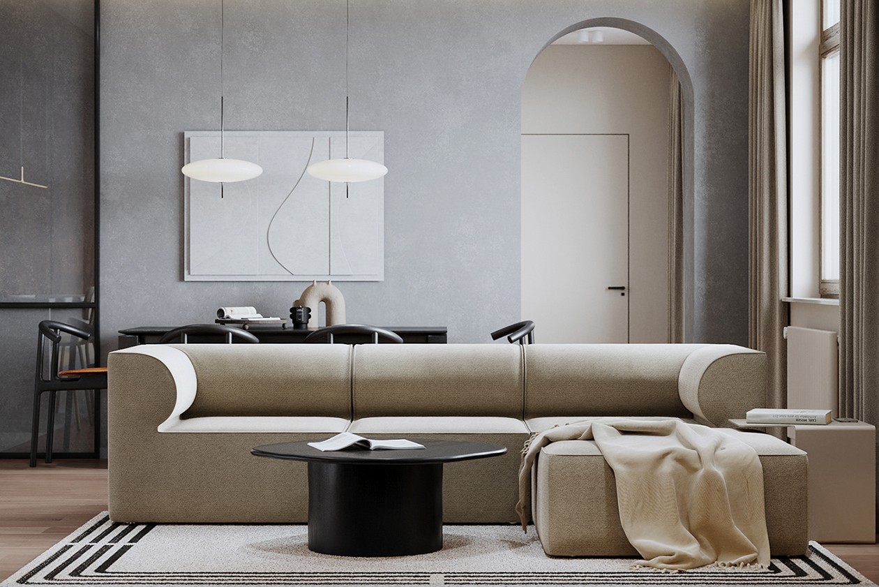 俄罗斯极简公寓设计丨俄罗斯莫斯科丨Ilya Shubochkin 等-5