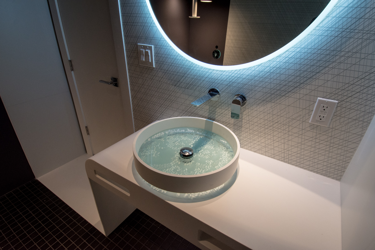 Powder Room with custom vanity | Freespace Design LLC-7