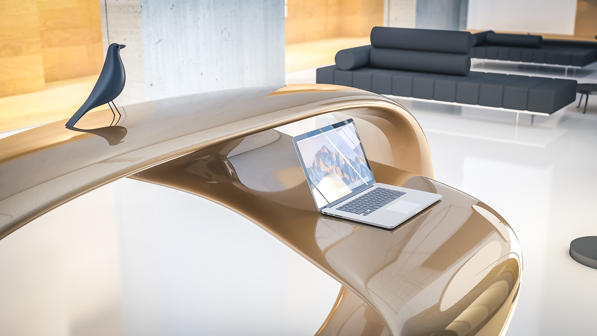 东京酒店接待台设计 | 简约时尚，功能齐全-5