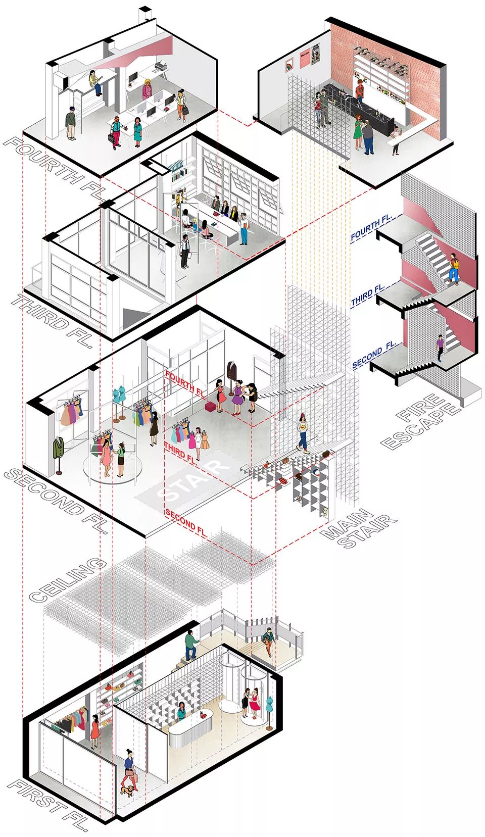 曼谷 Sriwara 办公室改造 | 集精品店与办公空间一体-19