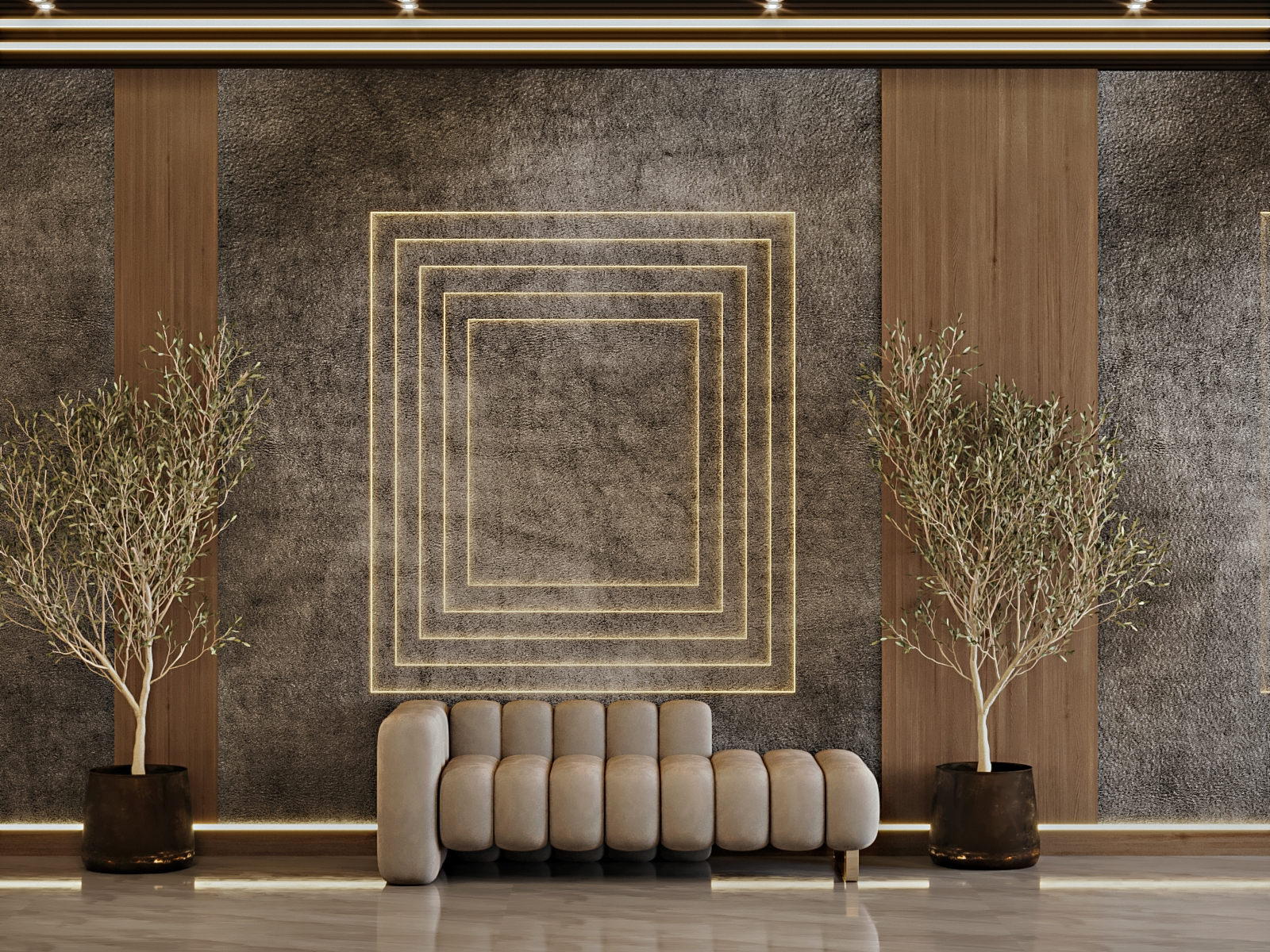 Interior design of a complex entrance-7