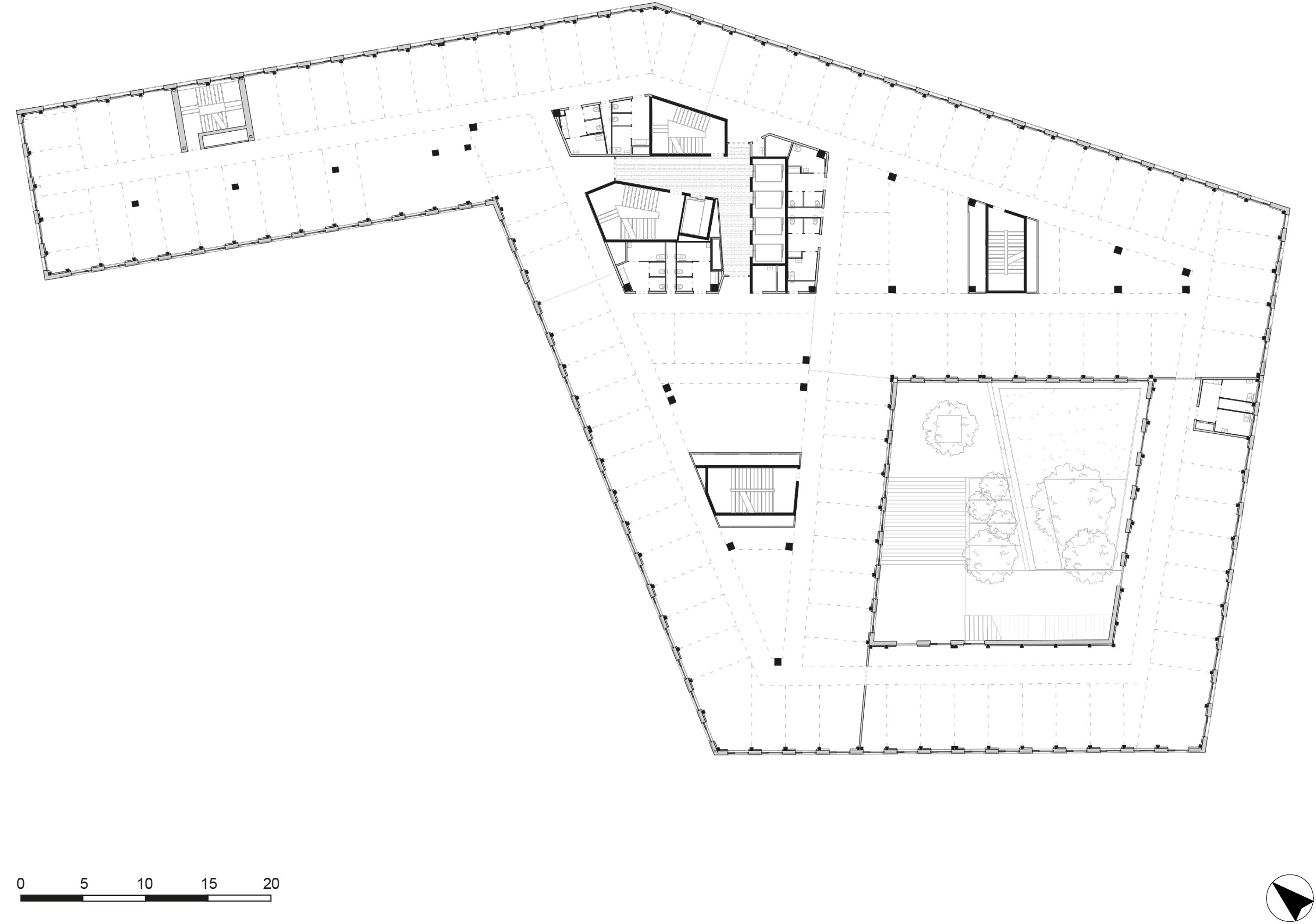 巴黎首个木结构节能办公楼——绿意盎然的“享受”空间-23