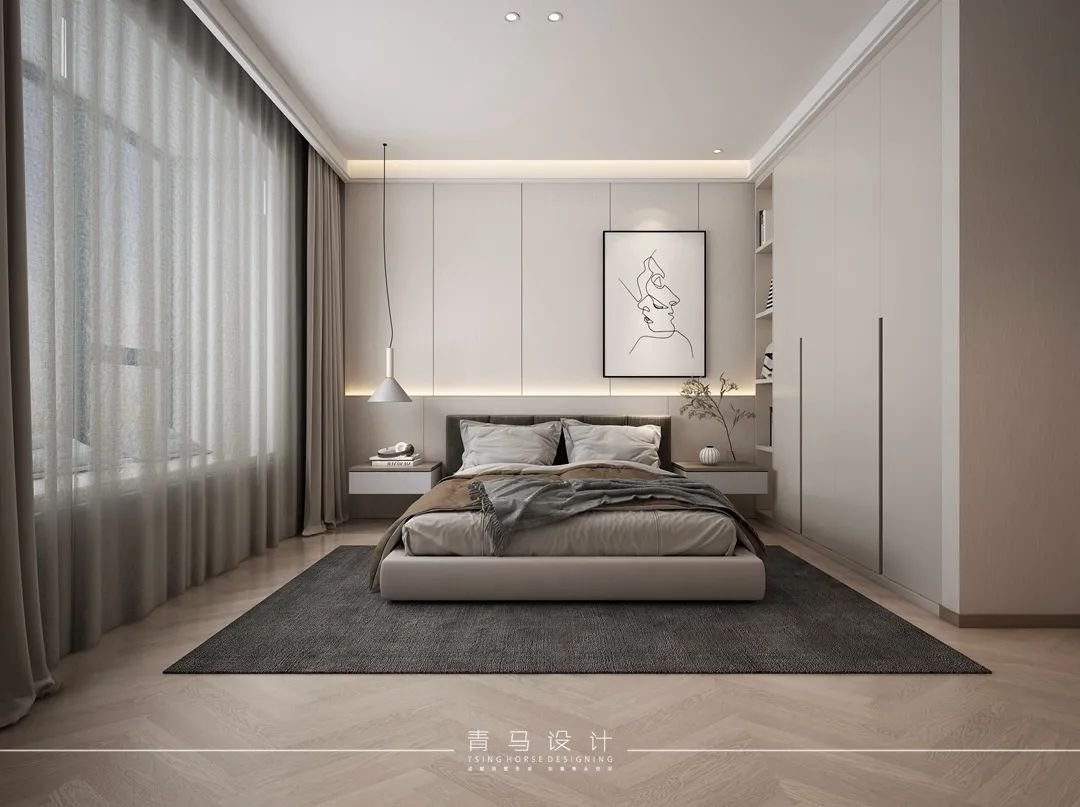 万达天玺现代简约大平层设计丨青马别墅空间设计-48