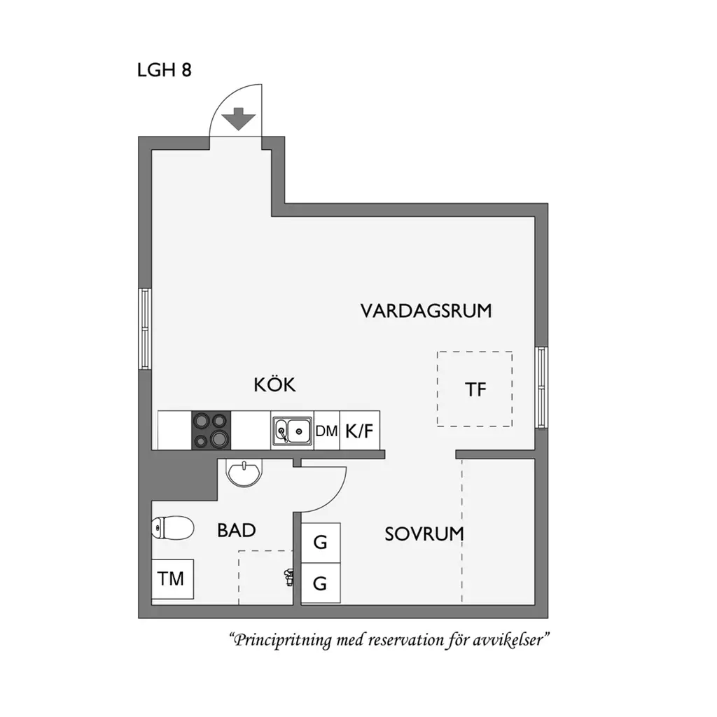 Un deux-pièces de 34m2 design et gris et sa chambre mansardée-16