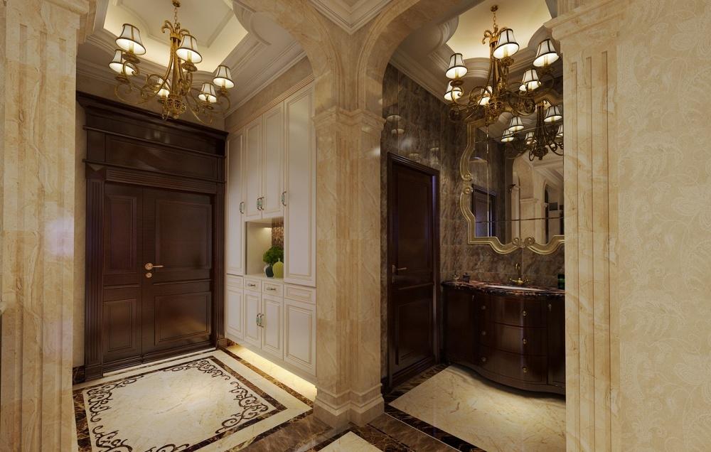 巴洛克风格石材背景墙，中西合璧文化气息-9