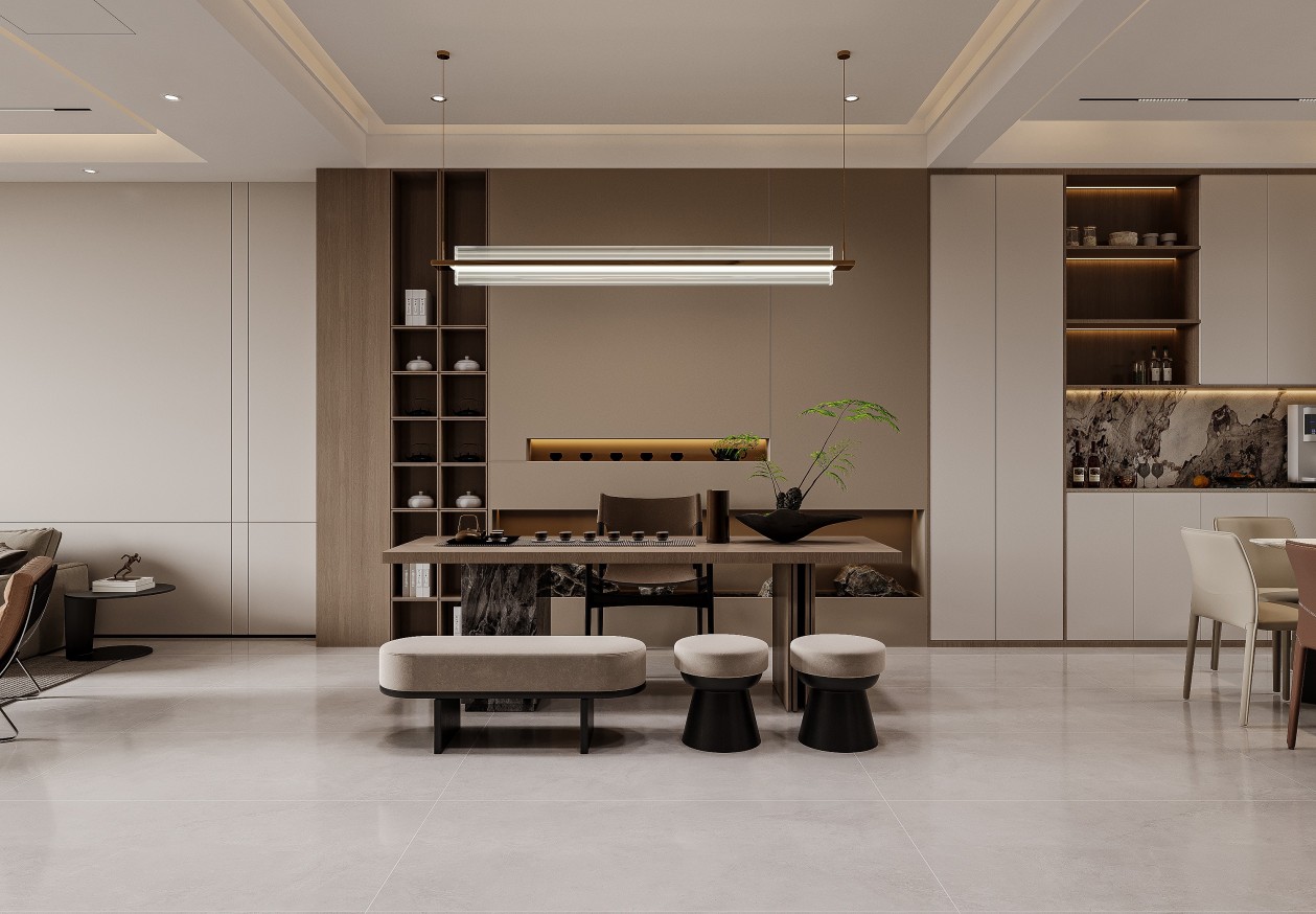 现代简约客餐厅茶室-3