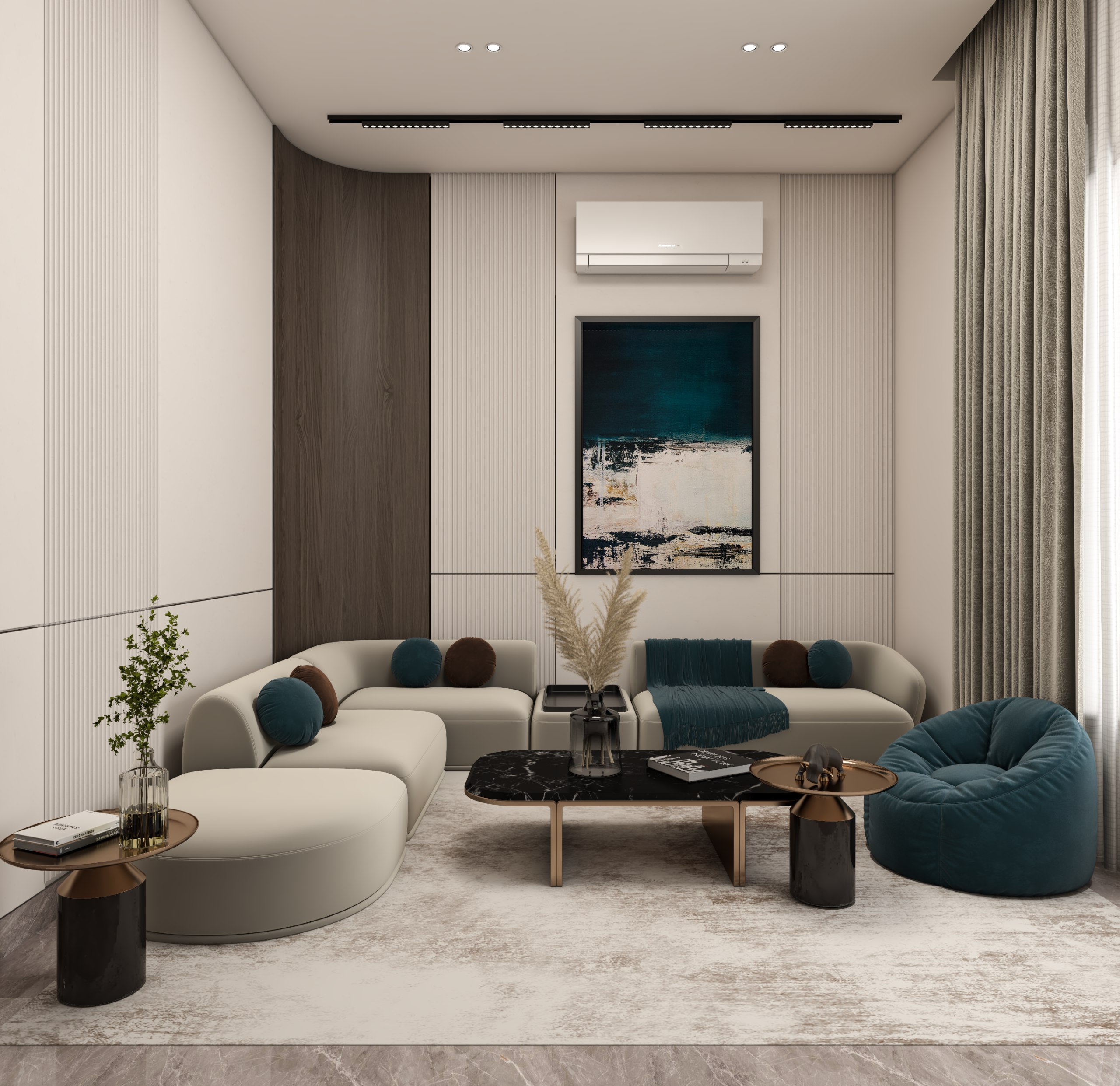 Livingroom & Corridor 室内设计丨埃及丨Elite interiors-4