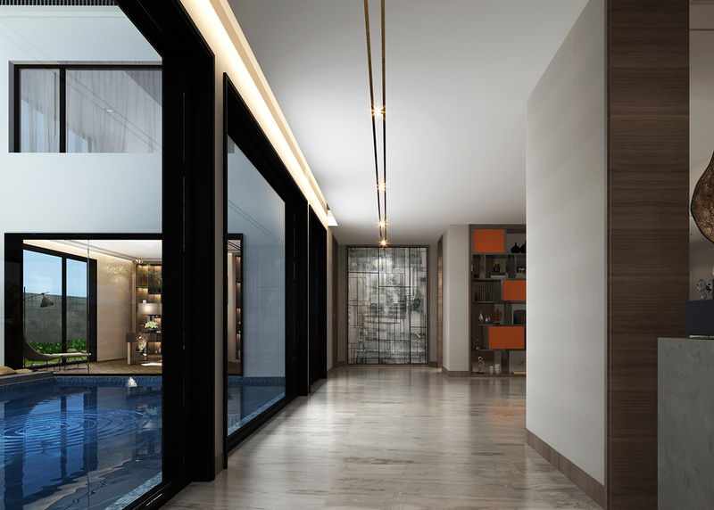 青浦湖畔佳苑480平现代别墅设计-15