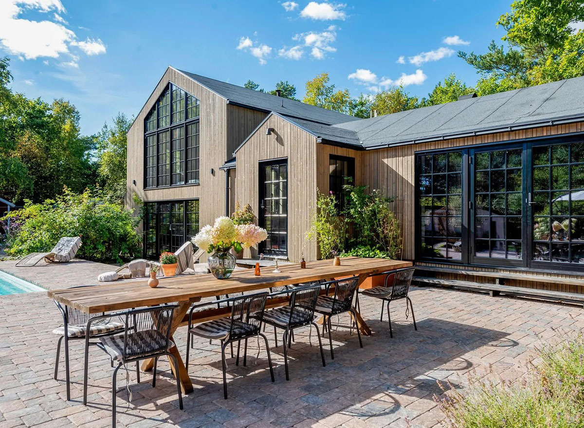 瑞典现代木屋别墅，现代与复古的完美融合-1