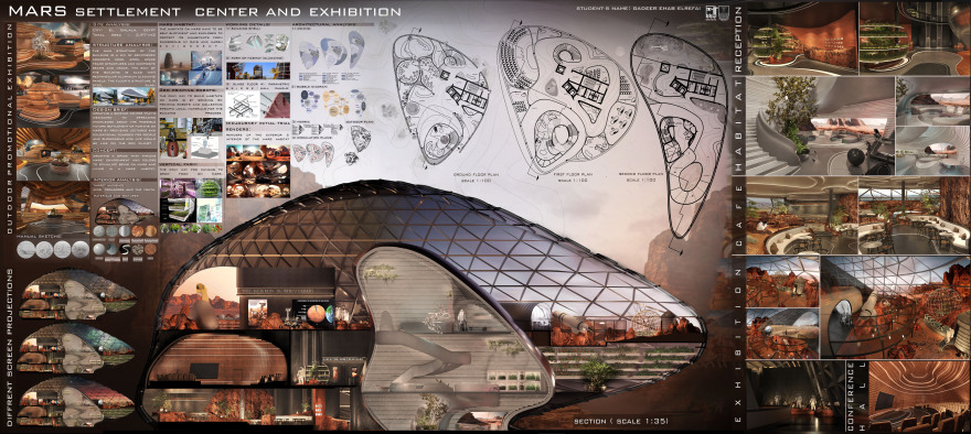 火星定居中心和展览丨埃及丨亚历山大大学室内建筑系-18