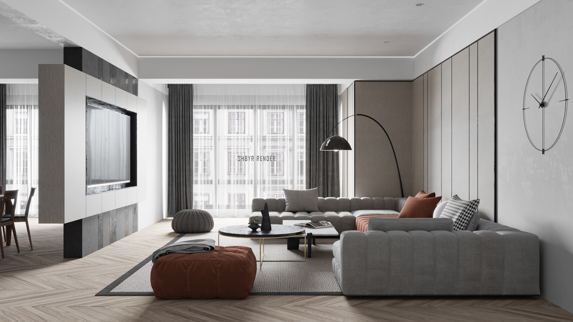 现代简约客厅设计，3DMAX2016 打造舒适空间-3