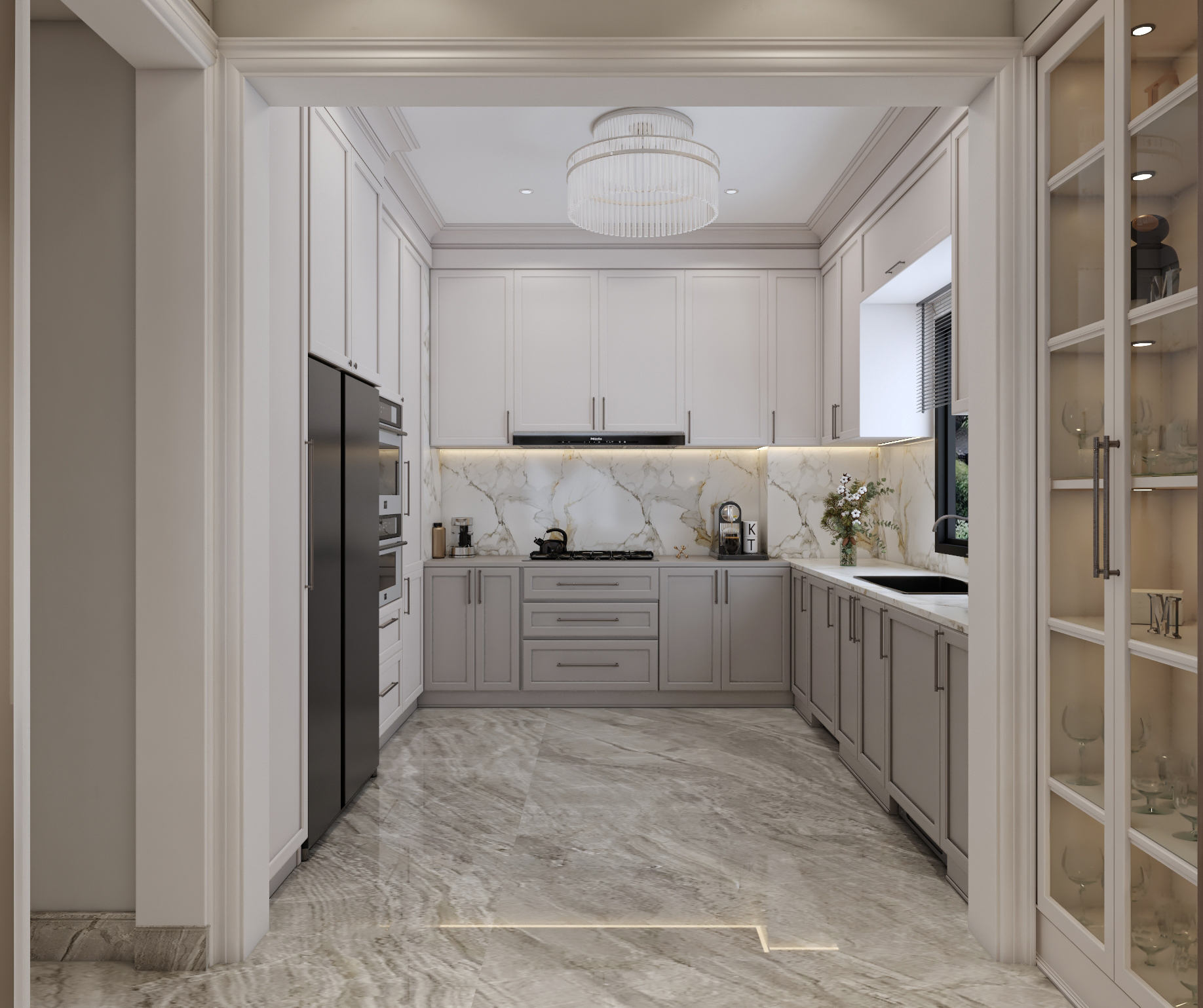 NEOCLASSIC RECEPTION（新古典接待区设计）丨MARWA EMAD-22