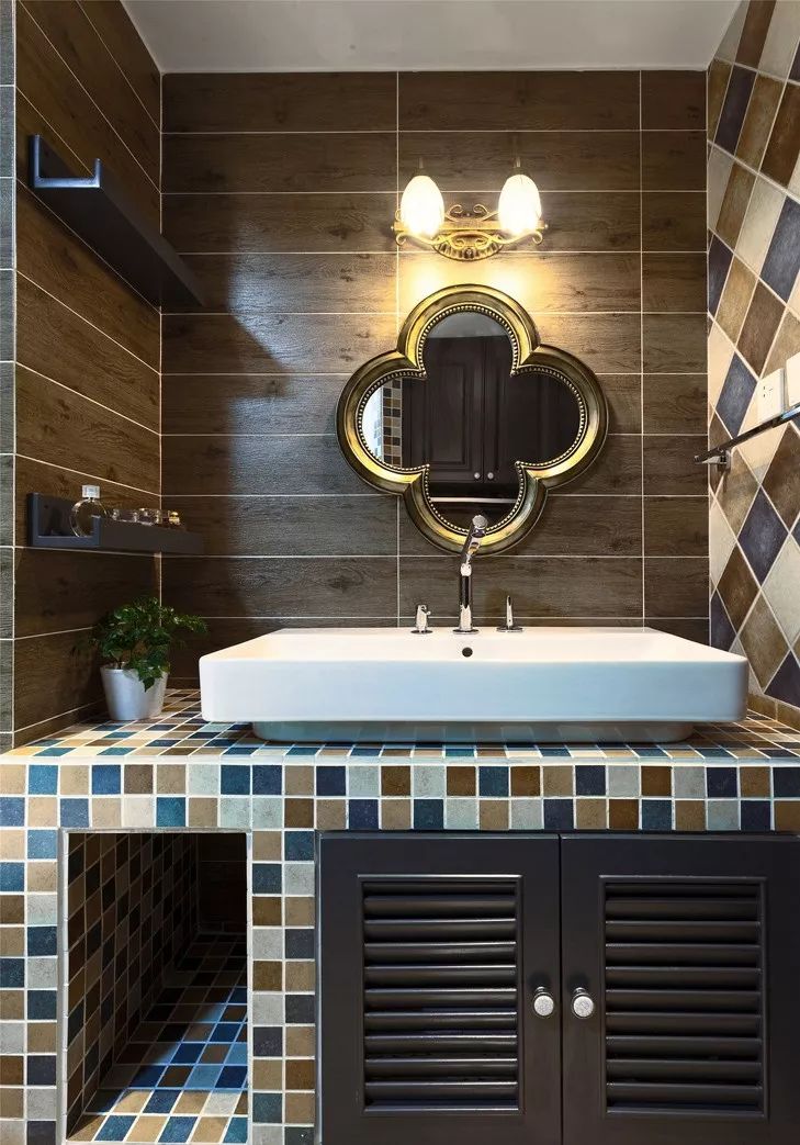 美式混搭风家居设计 | 公共区域棕色调，书房中式风-19