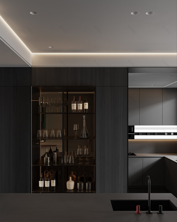 116㎡黑色极简风-7