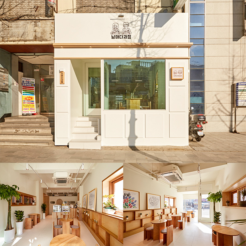 白色与木质，打造 16 平米温馨咖啡馆-1