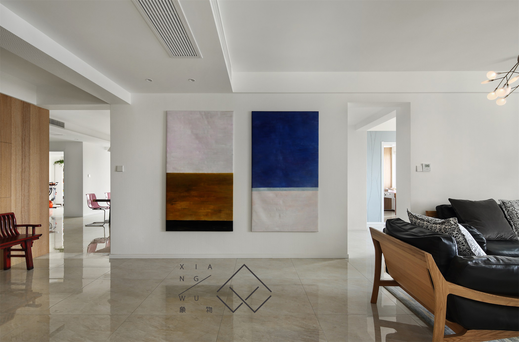 南京华侨大厦混搭风公寓设计，中国红点亮大空间-8